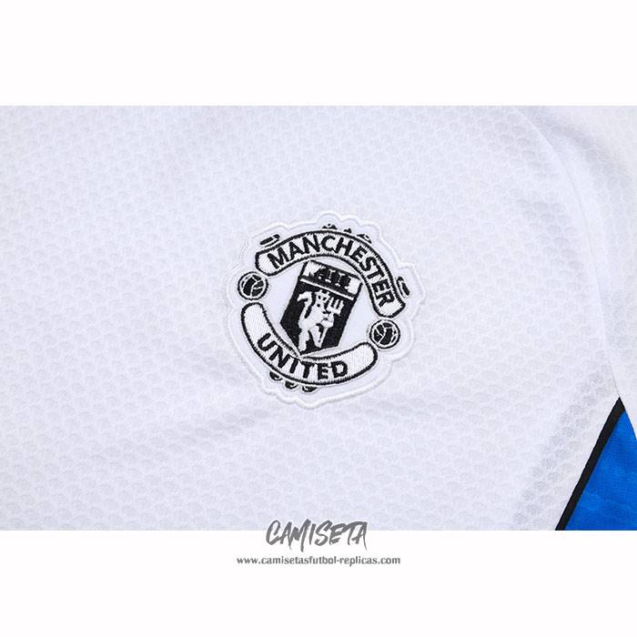 Chandal del Manchester United 2025-2026 Manga Corta Blanco - Pantalon Corto